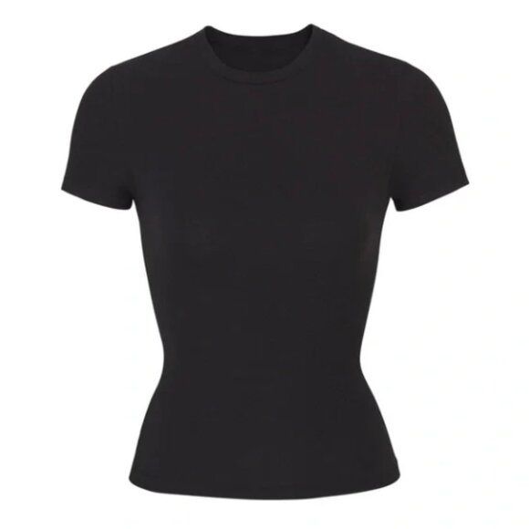 SKIMS Tops - SKIMS Cotton Jersey T Shirt Womens Medium Soot Black NWT Crewneck Casual